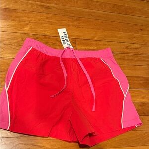 Urban Outfitters Two-Tone Pink & Red Athletic Shorts